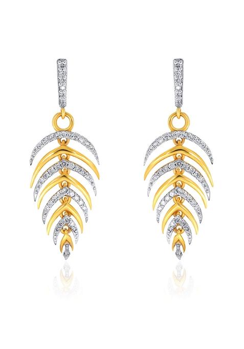 Indya X Senco Bedazzling Palm Diamond Drop Earrings