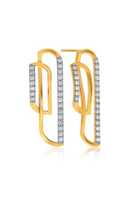 Indya X Senco Fashion Fantasy Diamond Studs Earrings