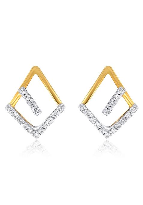 Indya X Senco Sweet And Enchanting Diamond Studs Earrings