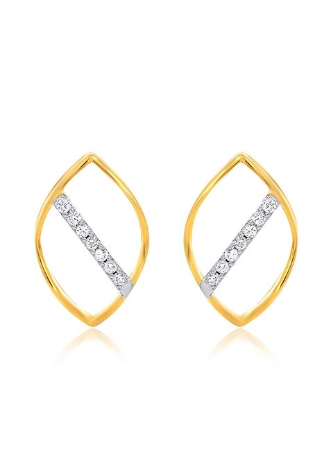 Indya X Senco Spell Of Simplicity Diamond Studs Earrings