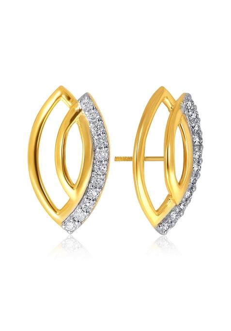 Indya X Senco Elegance Of Vision Diamond Studs Earrings