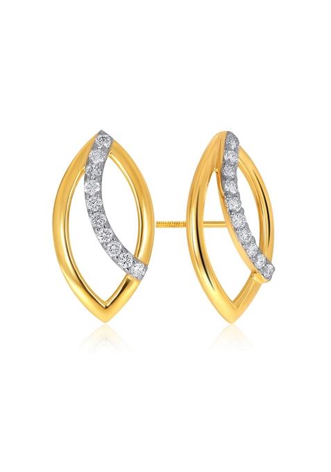 Indya X Senco Beyond Your Vision Diamond Studs Earrings