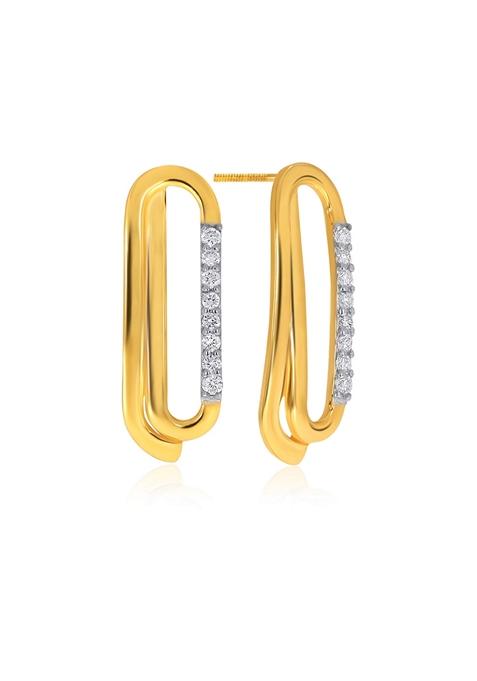 Indya X Senco Trendy Delight Diamond Studs Earrings