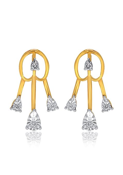 Indya X Senco Prime Glory Diamond Studs Earrings