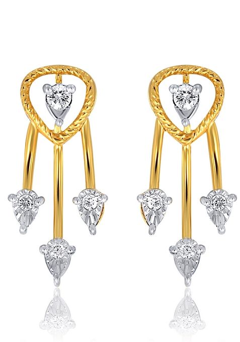 Indya X Senco Secret Shine Diamond Drop Earrings