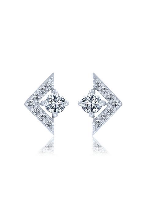 Indya X Senco Arrow Of Spark Solitaire Studs Earrings