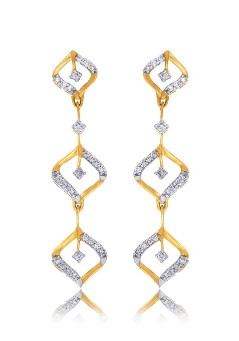 Indya X Senco Ceremonious Diamond Earrings