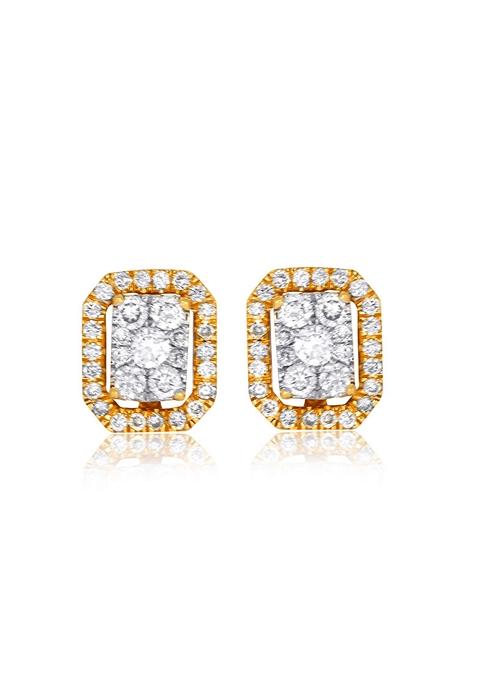 Indya X Senco Modern Charm Diamond Studs Earrings