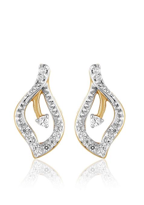 Indya X Senco Dancing Diamond Studs Earrings