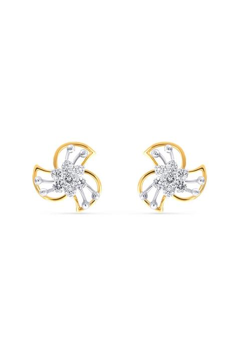 Indya X Senco Stunning Wind Wheel Diamond Studs Earrings