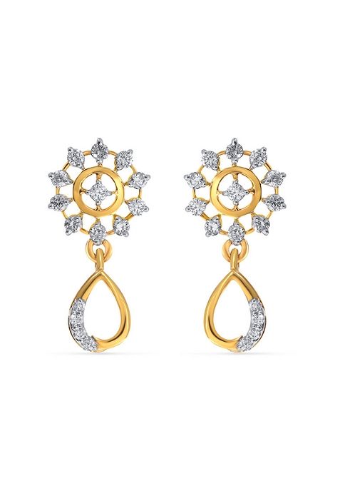 Indya X Senco Miss Aurora Diamond Drop Earrings