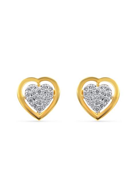 Indya X Senco Beloved Ever Glowing Diamond Studs Earrings