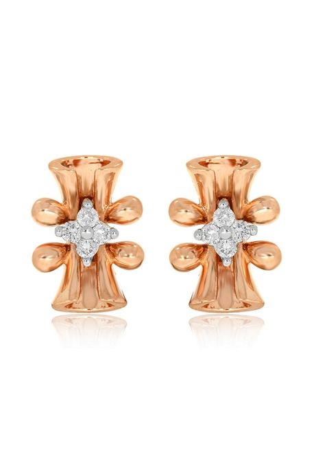 Indya X Senco Grace With Dignity Diamond Studs Earrings