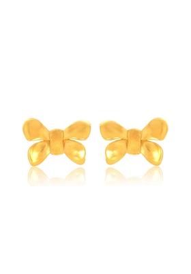 Indya X Senco Lovely Bow Tie Gold Kids Studs Earrings