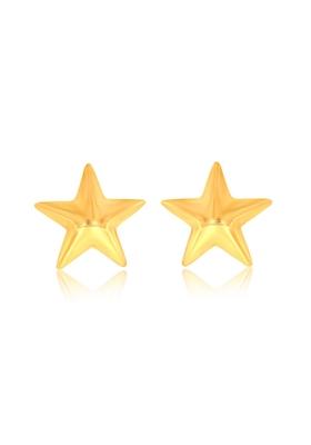 Indya X Senco Twin Little Star Gold Baby Studs Earrings