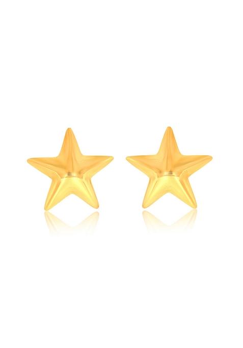 Indya X Senco Twin Little Star Gold Baby Studs Earrings