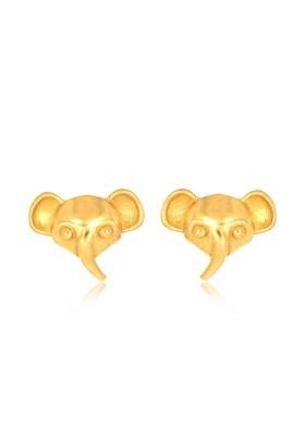 Indya X Senco Little Elephant Gold Baby Studs Earrings
