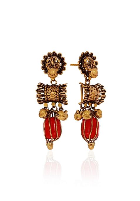 Indya X Senco Gold 22K Yellow Gold Earrings