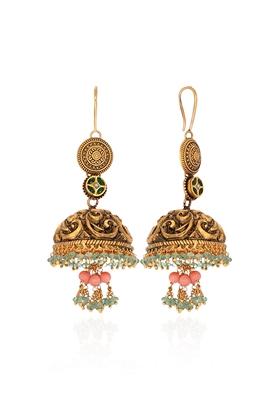 Indya X Senco Gold 22K Yellow Gold Kundan Earrings