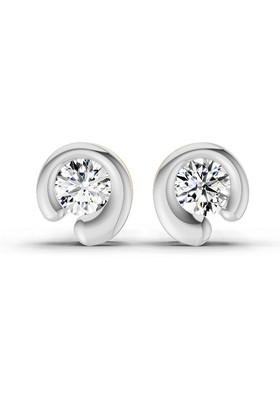 14Kt Yellow Gold Lab Grown Diamond 0.66 Carat Bezel Set Stud Earrings For Women