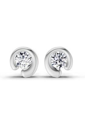 14Kt Rose Gold Lab Grown Diamond 0.66 Carat Bezel Set Stud Earrings For Women