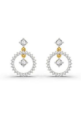 14Kt Yellow Gold Lab Grown Diamond 0.80 Carat Drop Earrings For Women