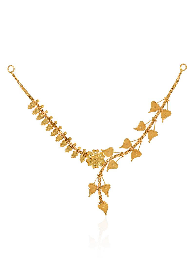 Buy Women Indya X Senco 18K Yellow Gold Necklace FJN00003 Gold