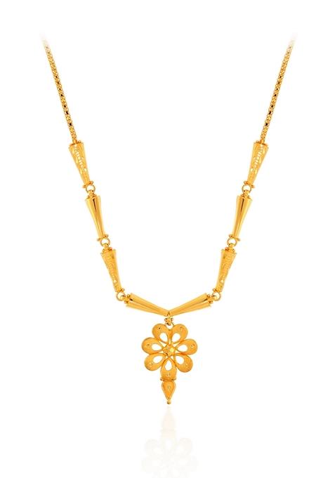 Indya X Senco 22K Yellow Gold Sleek Necklace