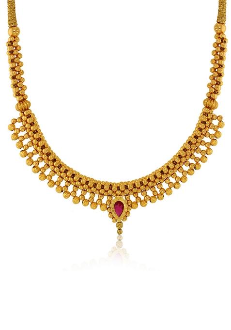 Indya X Senco Royal Touch Gold Tushi Necklace