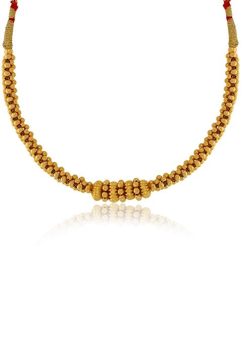 Indya X Senco Charismatic Appeal Gold Tushi Necklace