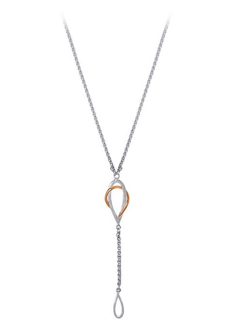 Indya X Senco Intertwined Love Platinum Necklace