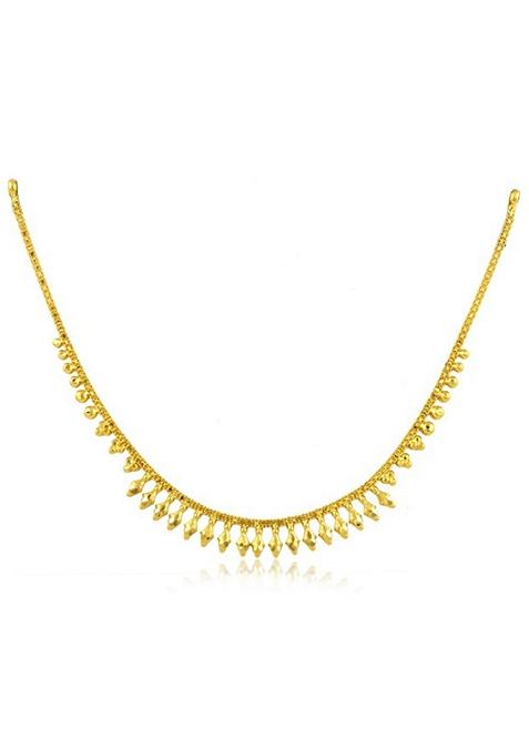 Indya X Senco Stylish Statement Gold Necklace