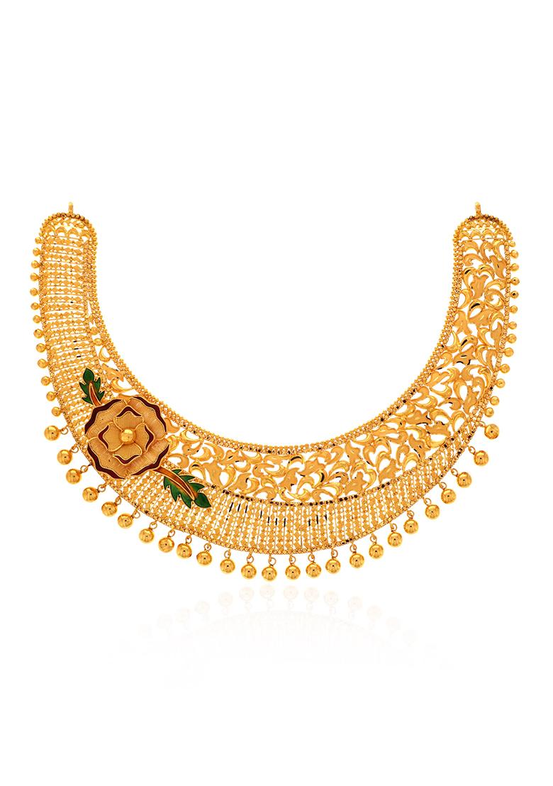 Senco Gold Long Necklace Buy Women Indya X Senco Gold Floral - Main Image