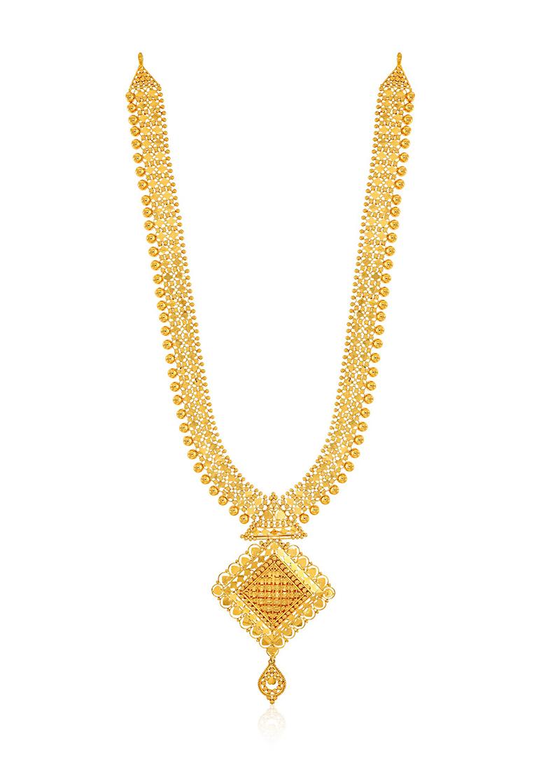 Buy Women Indya X Senco Gold Regal Splendor Gold Long Necklace