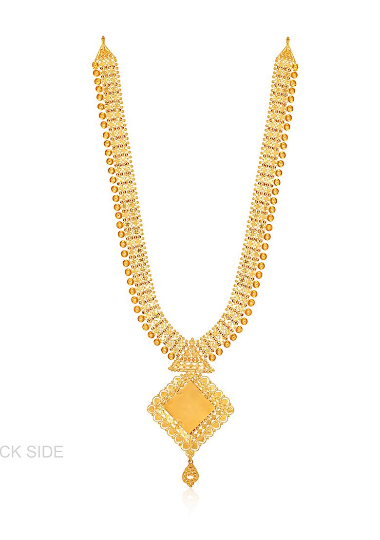 Buy Women Indya X Senco Gold Regal Splendor Gold Long Necklace