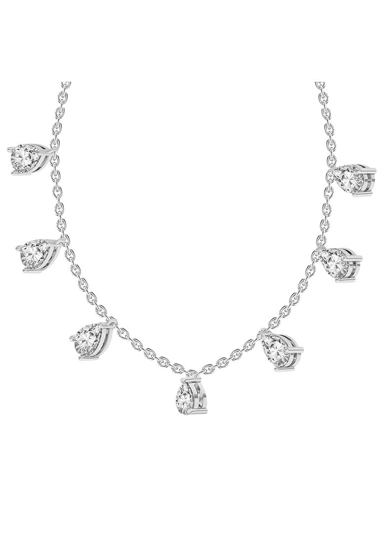 14Kt White Gold Lab Grown Diamond Necklace For Women