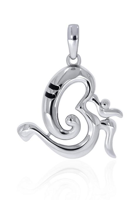 Indya X Senco Sacred Platinum Om Pendant