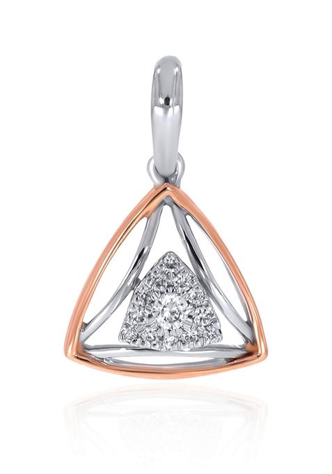 Indya X Senco Enchanting Prism Platinum Pendant