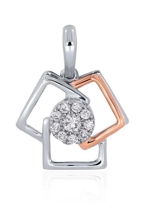 Indya X Senco Playful Blocks Platinum Pendant