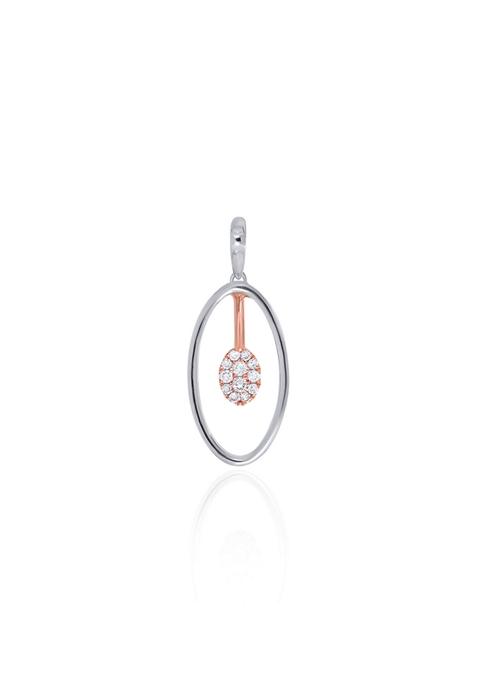 Indya X Senco Modern Flair Platinum Diamond Pendant