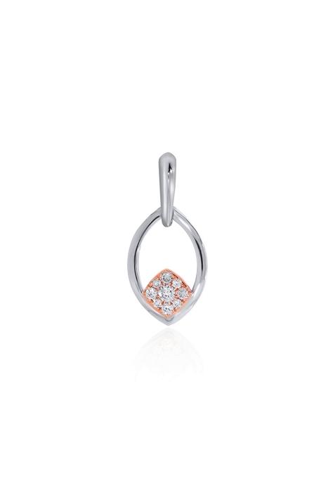 Indya X Senco Whispering Petal Platinum Diamond Pendant