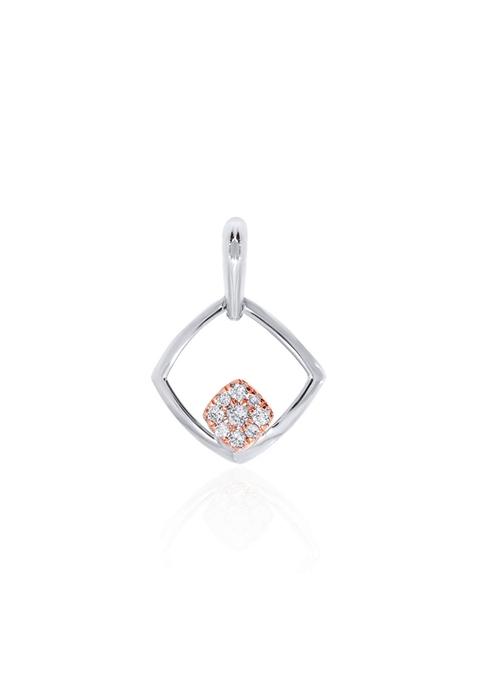 Indya X Senco Dual Radiance Platinum Diamond Pendant