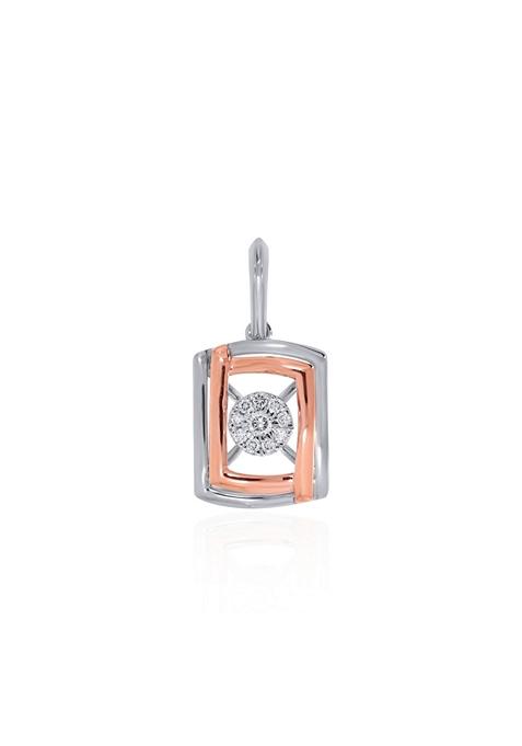 Indya X Senco Chic Charm Platinum Diamond Pendant