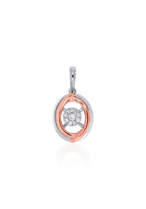 Indya X Senco Glamorous Vision Platinum Diamond Pendant