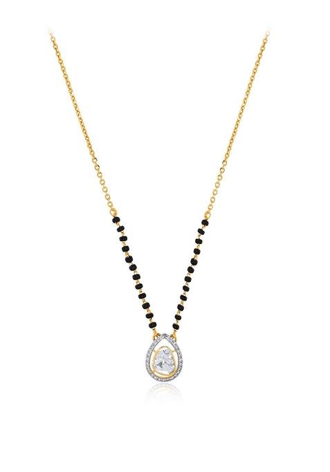 Indya X Senco Shiny Drop Polki Diamond Mangalsutra