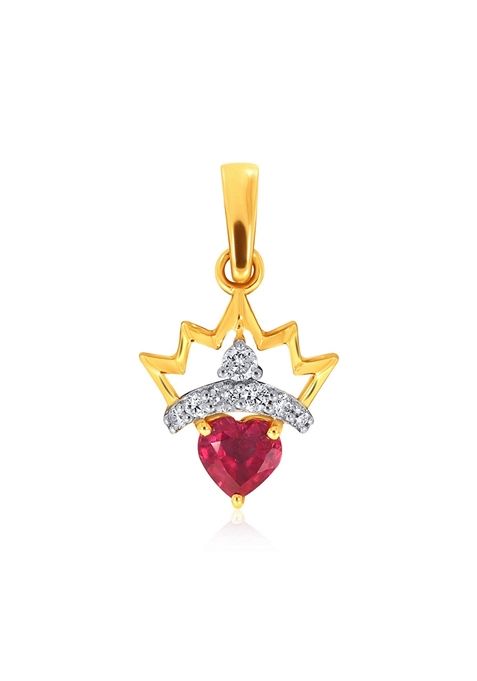 Indya X Senco Queen Of Heart Diamond Pendant