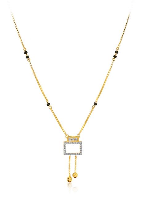 Indya X Senco Sleek And Shiny Gold Mangalsutra