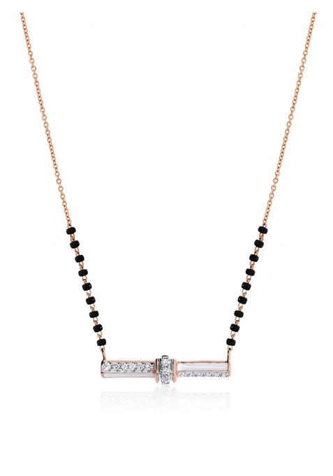 Indya X Senco Chic Swing Diamond Mangalsutra