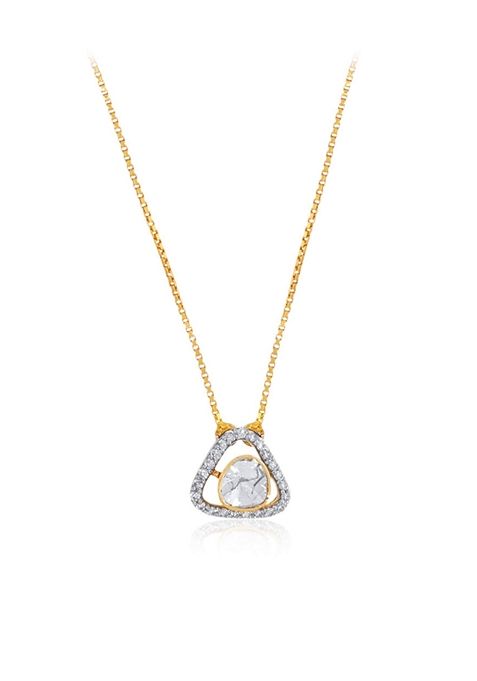 Indya X Senco Treasure Polki Diamond Chain Pendant