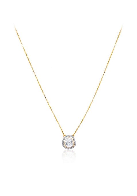 Indya X Senco Luminous Halo Polki Diamond Chain Pendant